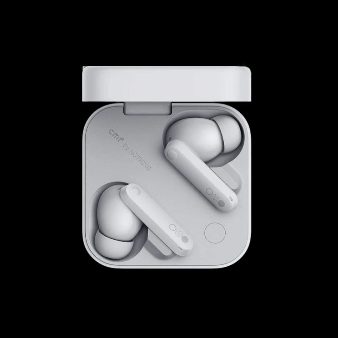 CMF Buds Pro 2 light grey wireless earbuds modern design